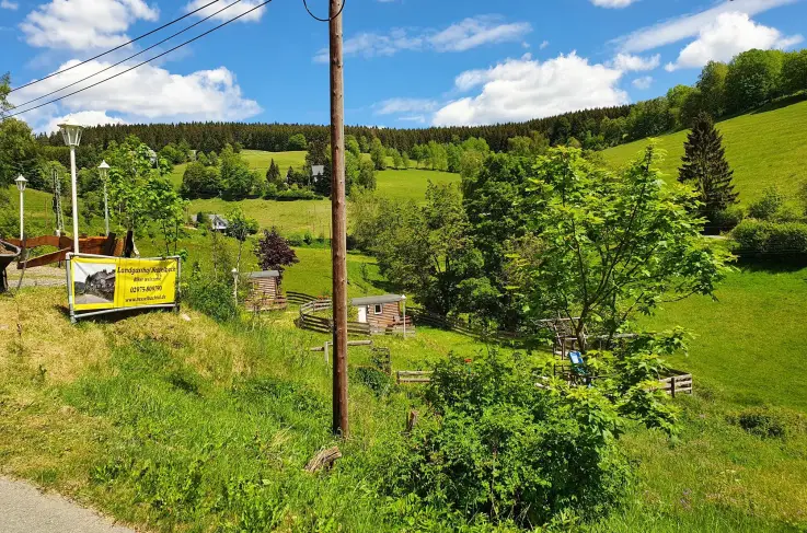 Uitzicht vanaf Gasthof over het dal